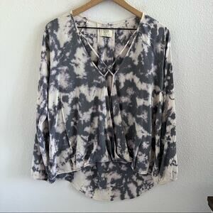 Tina Jo Tie Dye Strappy Cross Front Top Wrap Vibe XS